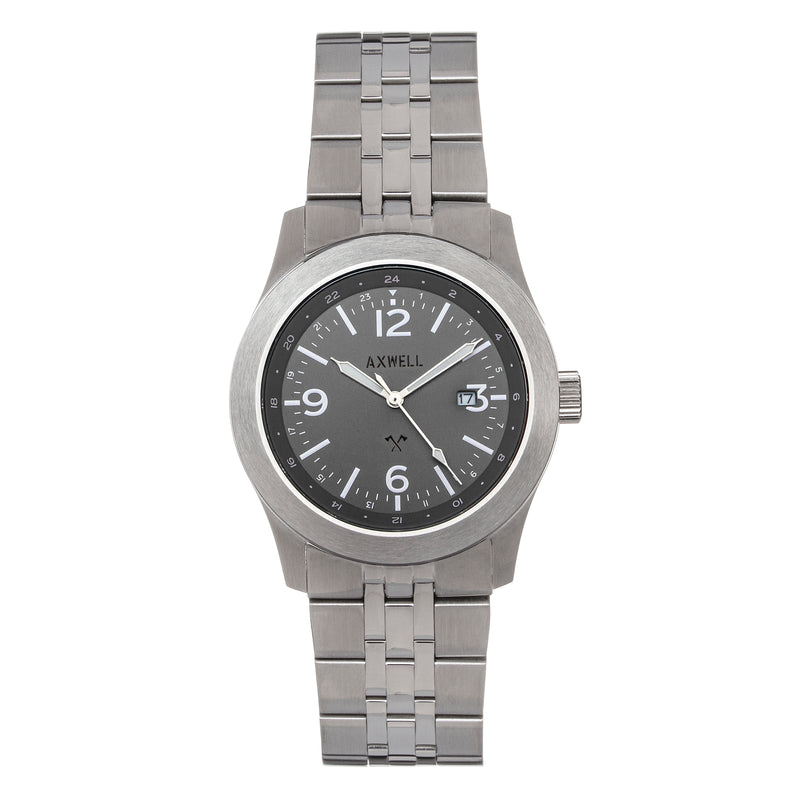 Axwell Marauder Bracelet Watch w/Date - Grey - AXWAW110-2