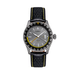 Axwell Arrow Leather-Band Watch w/Date - Black/Grey - AXWAW102-3