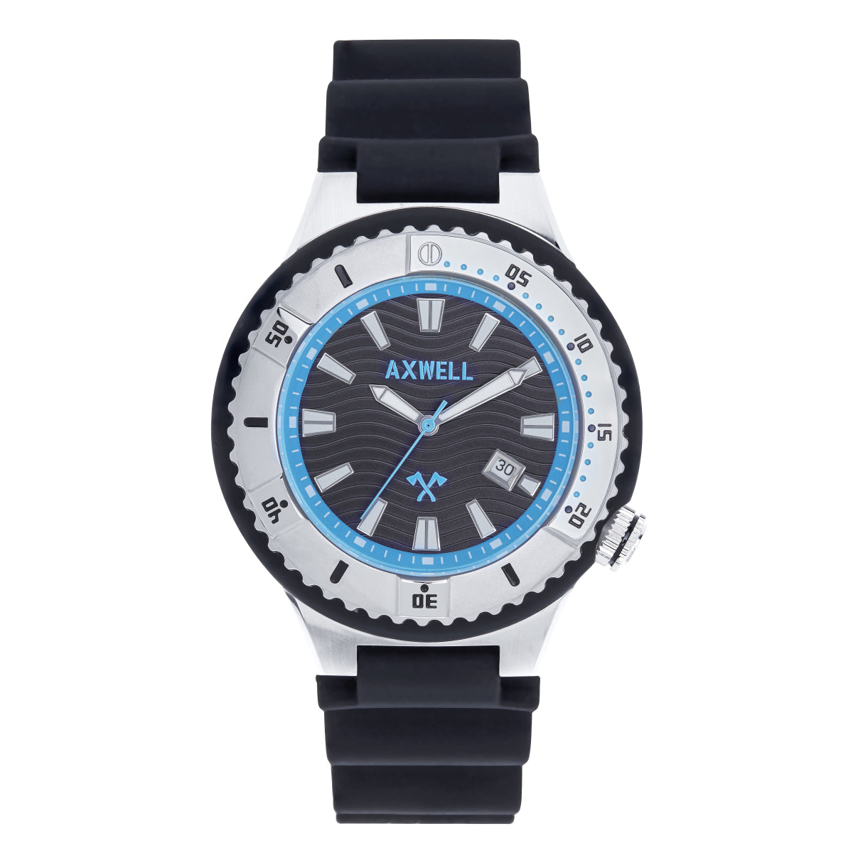 Axn Watch Axwell Summit Men's Watch Black Band Silver Case AXWAW108-1 – Axwell ...